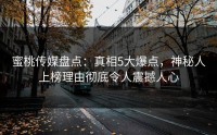 蜜桃传媒盘点：真相5大爆点，神秘人上榜理由彻底令人震撼人心