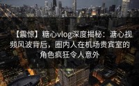 【震惊】糖心vlog深度揭秘：溏心视频风波背后，圈内人在机场贵宾室的角色疯狂令人意外