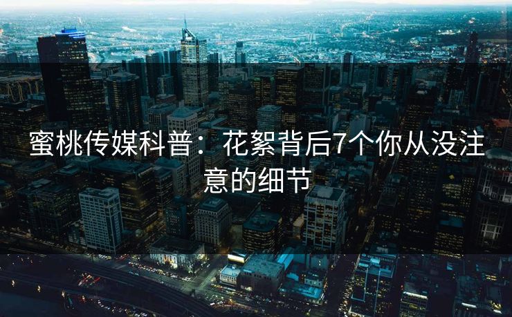 蜜桃传媒科普:花絮背后7个你从没注意的细节 蜜桃传媒科普:花絮背后7个你从没注意的细节